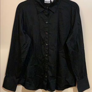 Black button down shirt. Smoke free home